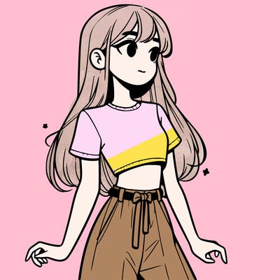 girl in a cute crop top