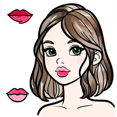 girl with lips