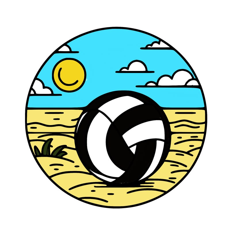 volleyball on a beach