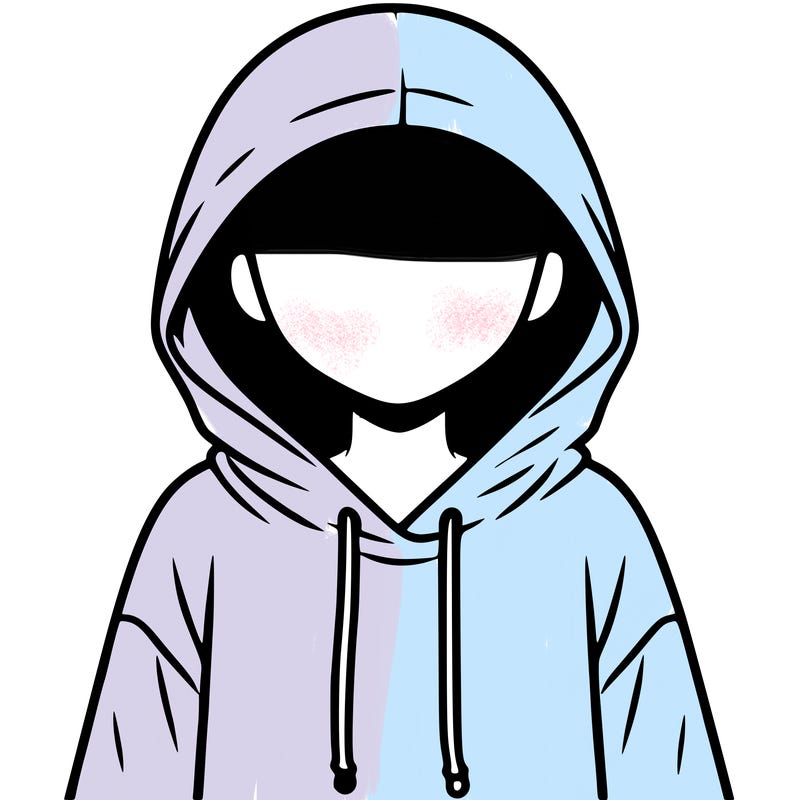 faceless girl in hoodie