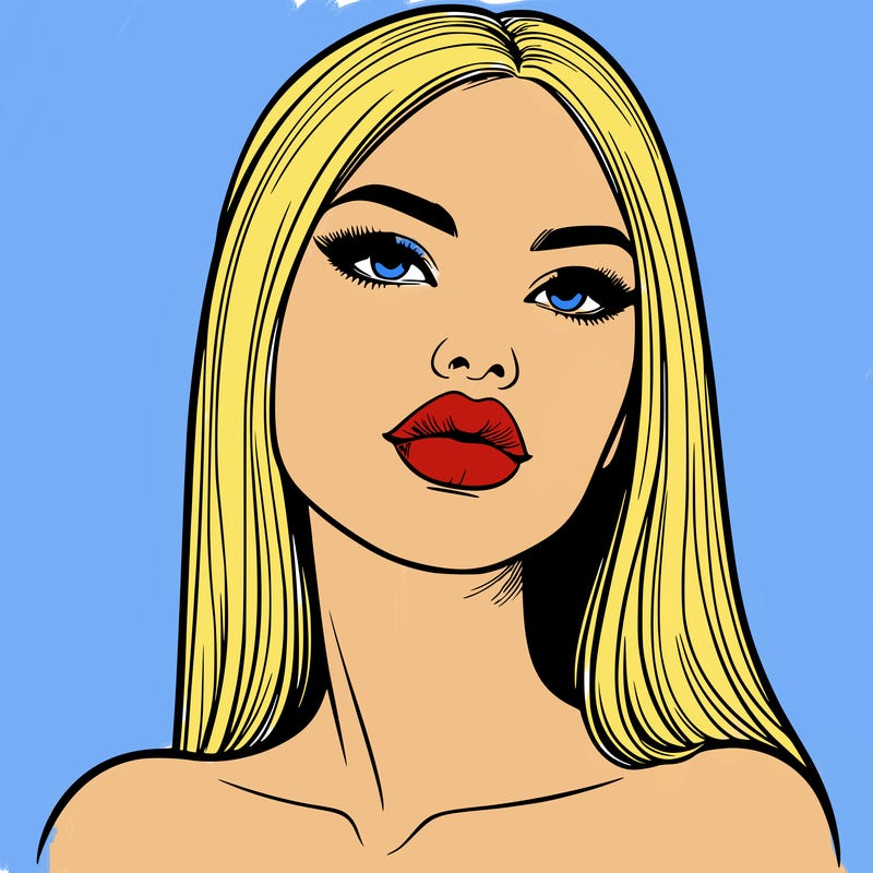 realistic woman with full lips
