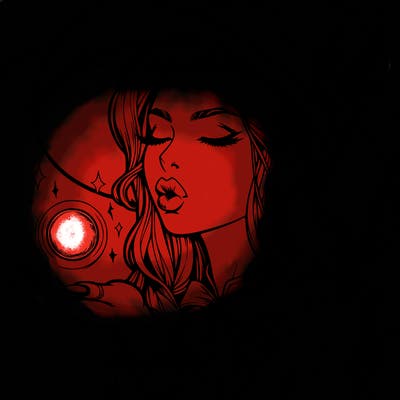 realistic elf casting a spell with lips