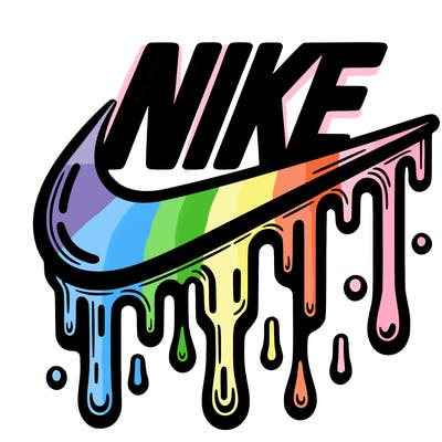 dripping nike logo