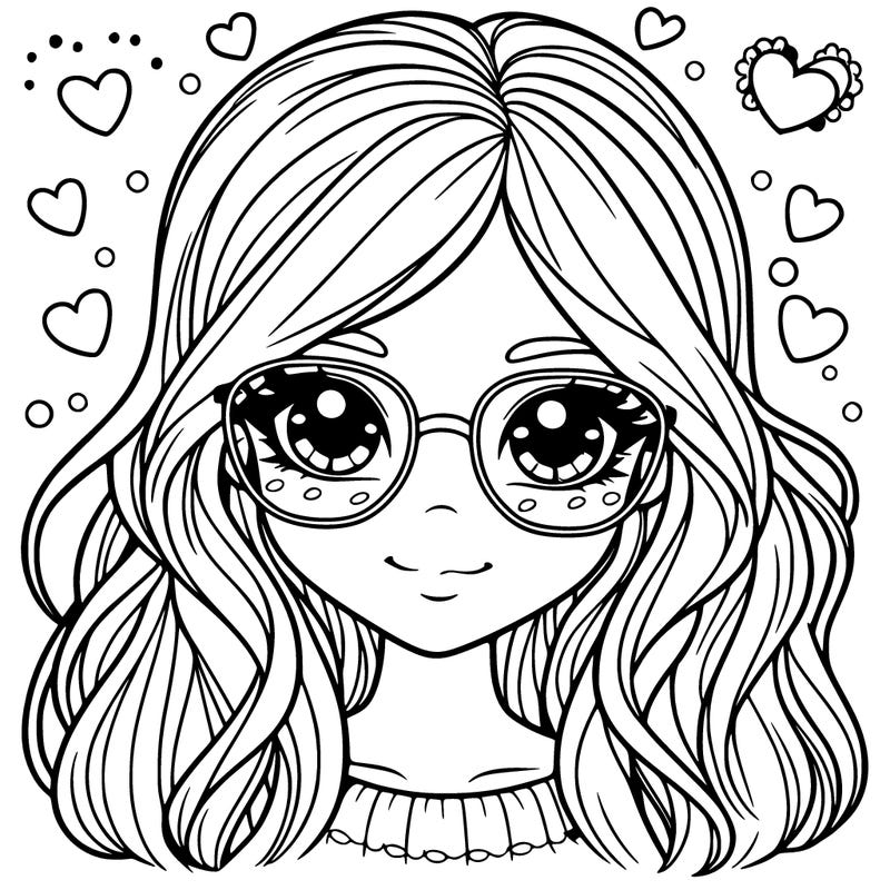 pretty girl with glasses