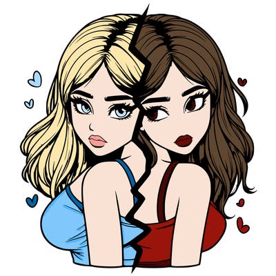 realistic girl split