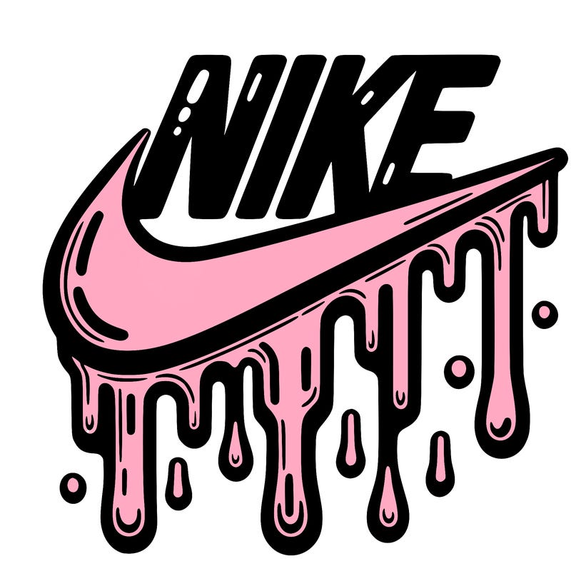 dripping nike logo