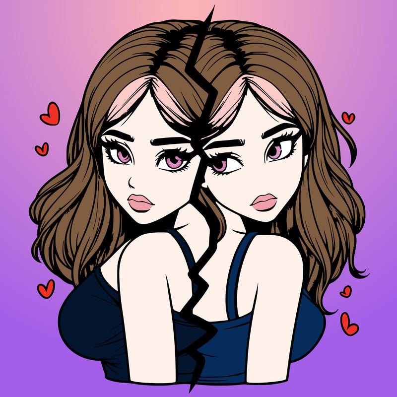 realistic girl split