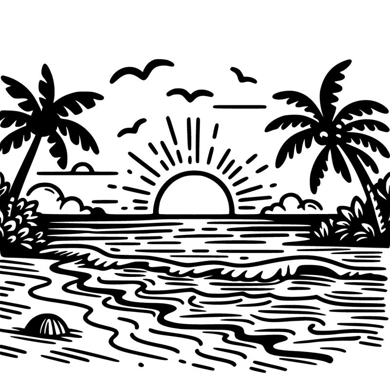 beach sunset