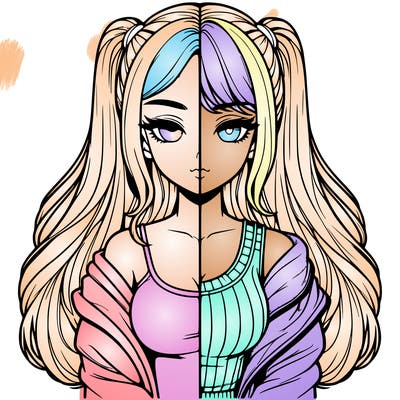 realistic girl split