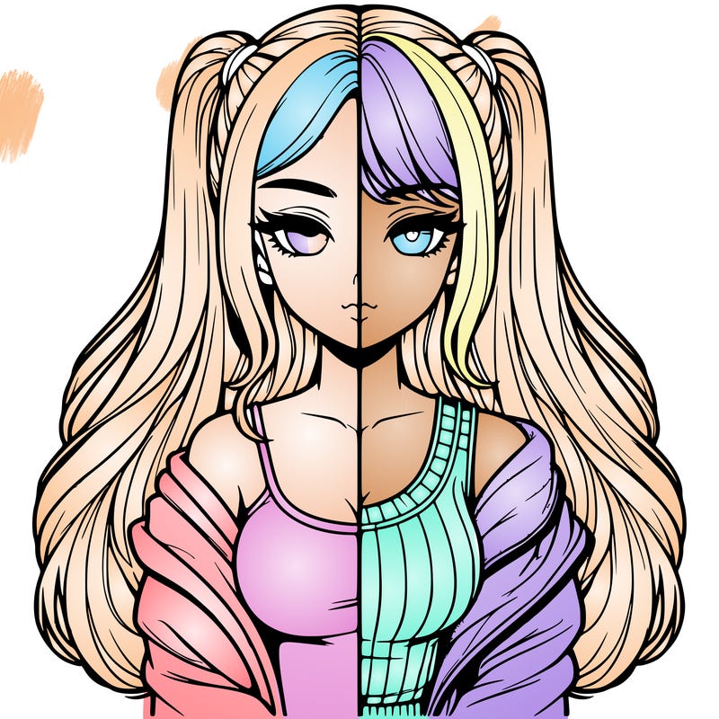 realistic girl split