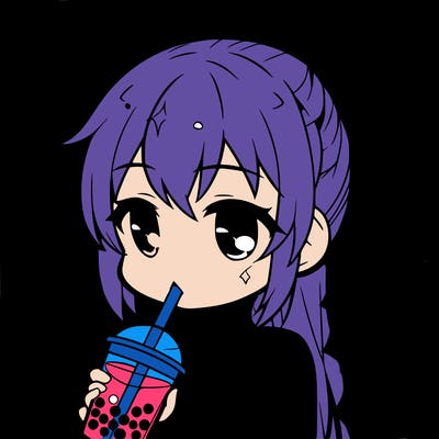 anime girl drinking 🧋