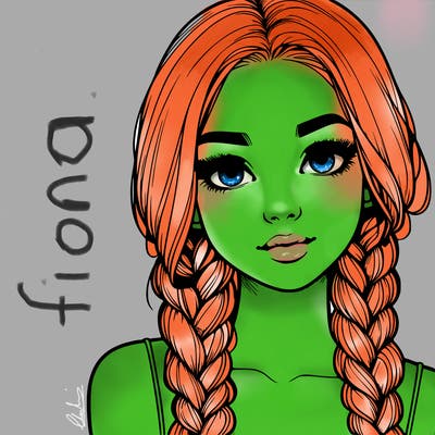 realistic girl with braids