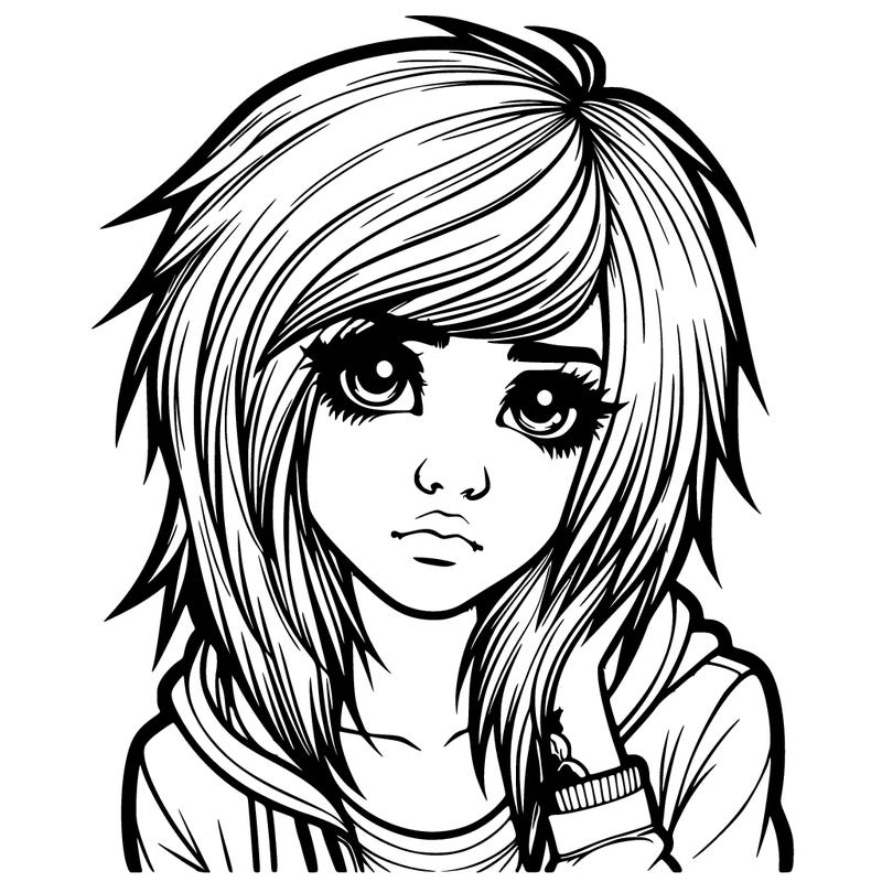 realistic emo girl