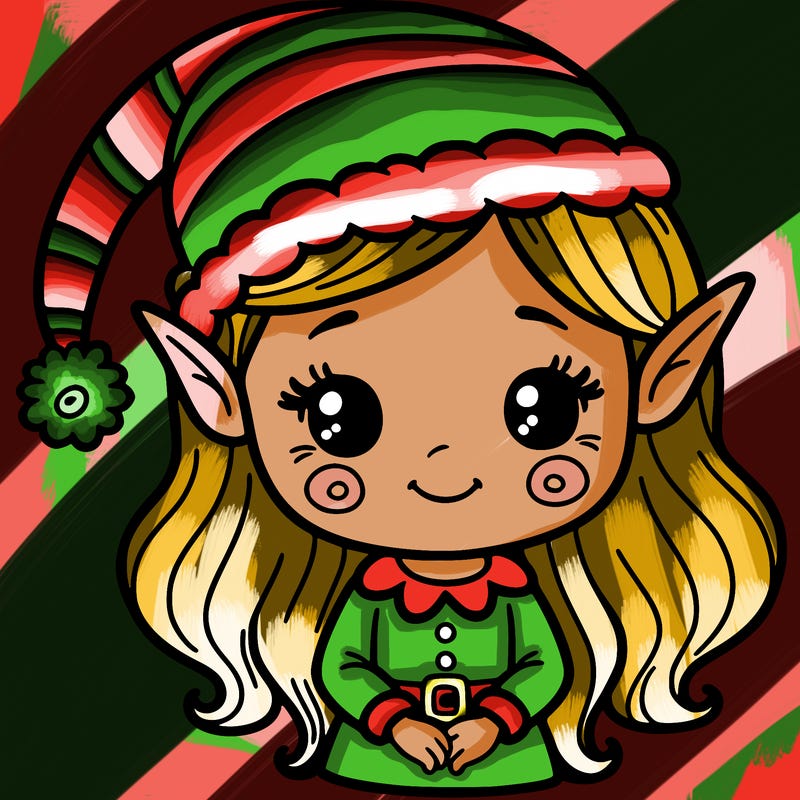 christmas elf girl