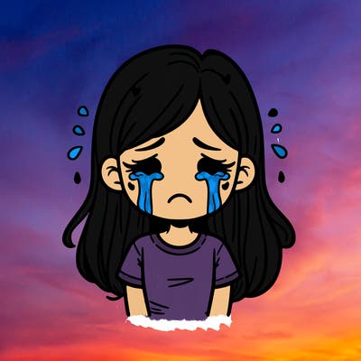 a girl heartbroken and crying