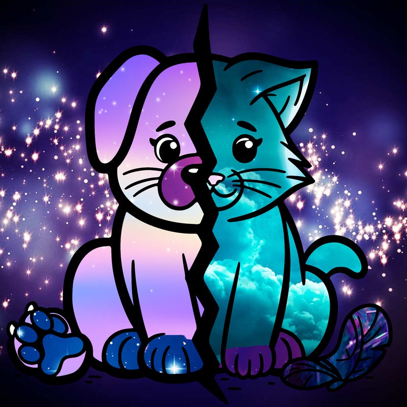 split dog and cat