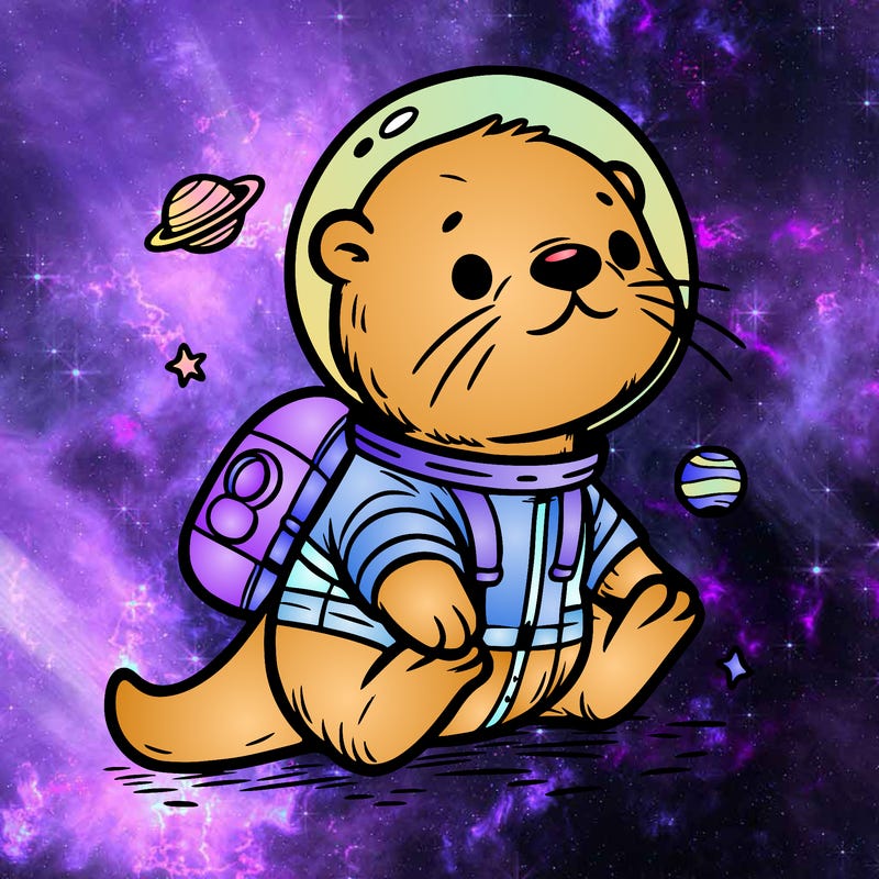 otter in a space suit