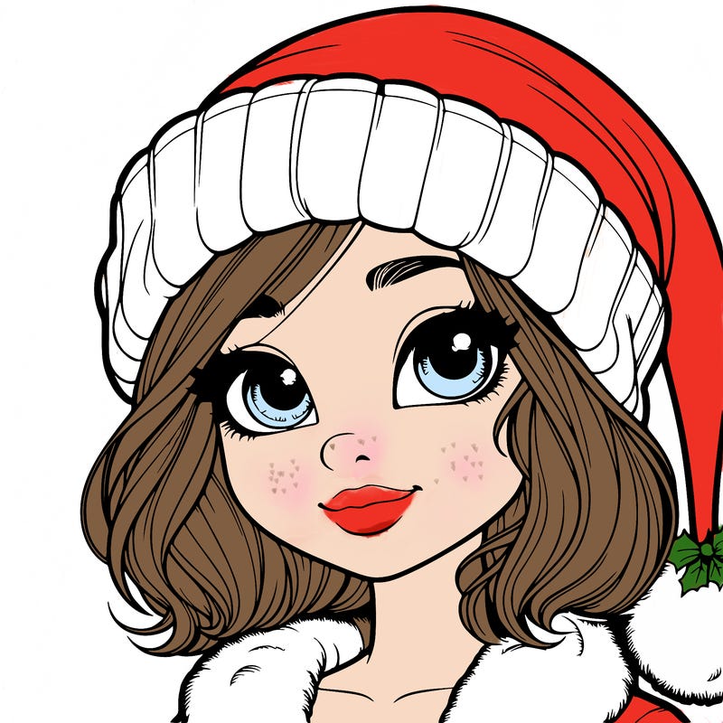 realistic christmas girl