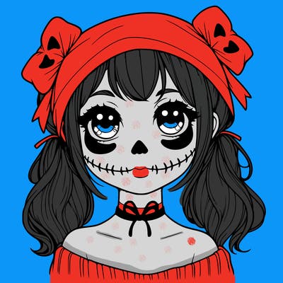realistic girl halloween
