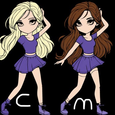 realistic girl, dancing