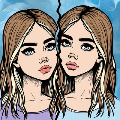 realistic girl split