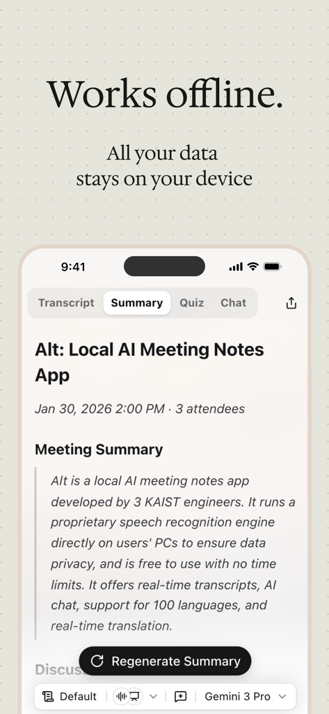 Alt - AI Voice Notes - Productivity App | MWM