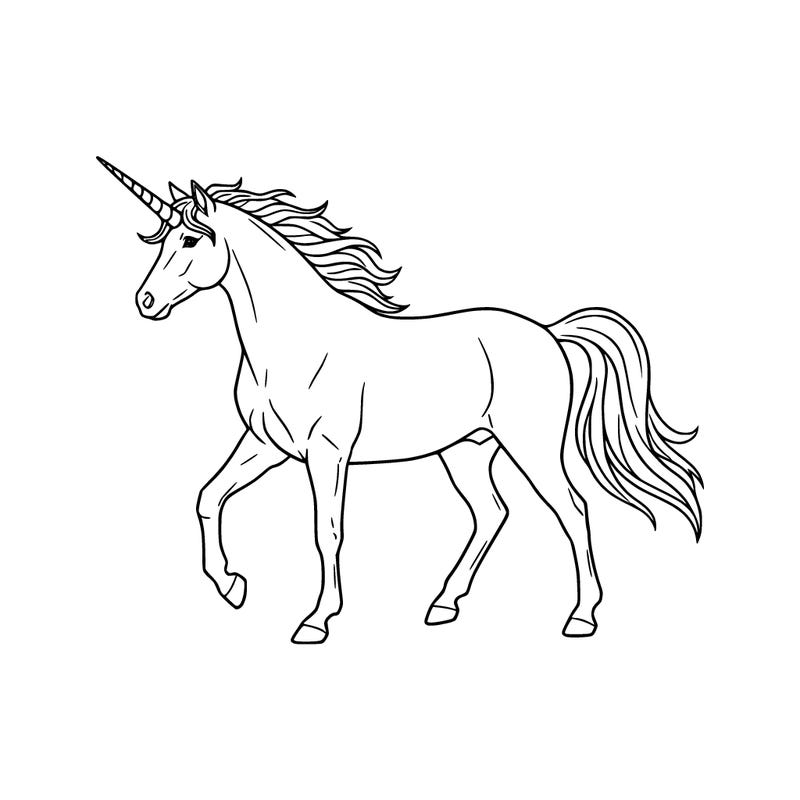 a unicorn facing the other direction