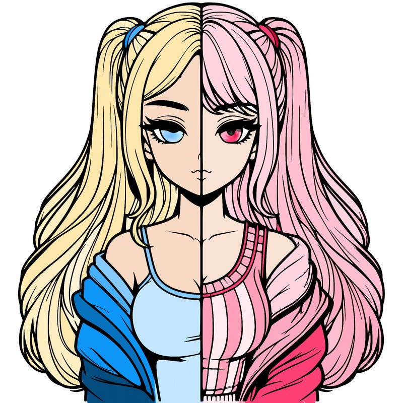 realistic girl split