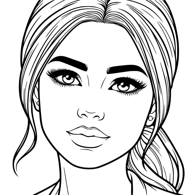 realistic woman’s face