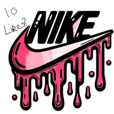 dripping nike logo