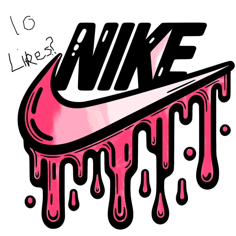 dripping nike logo