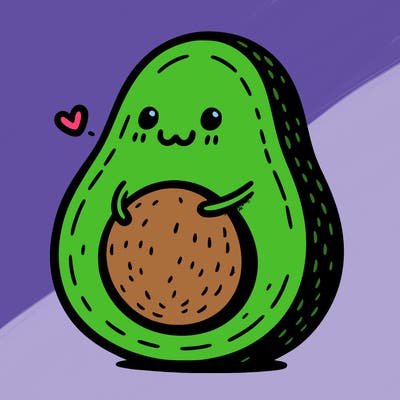 an avocado hugging an avocado