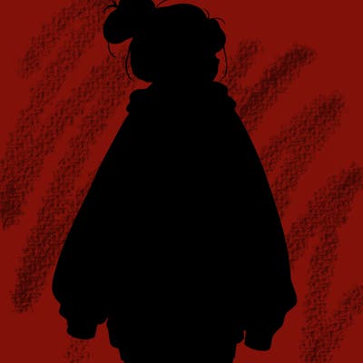 realistic girl with a oversized sweatshirt on and a bun