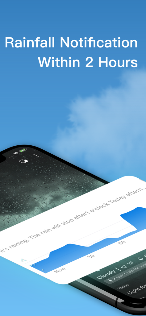 Weather- NOAA Weather Radar - Notificación de lluvia dentro de dos horas en la aplicación meteorológica NOAA
