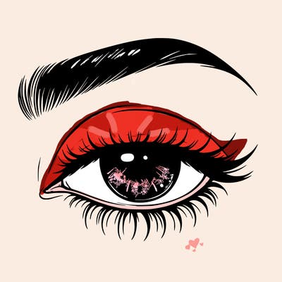 eye closed realistic