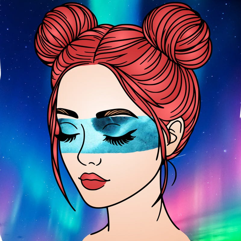 woman with hair buns