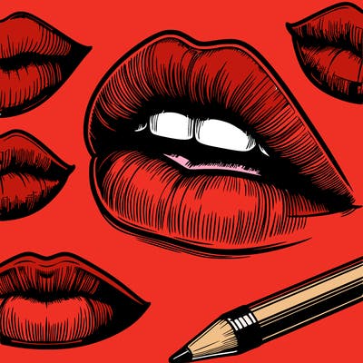 realistic  lips