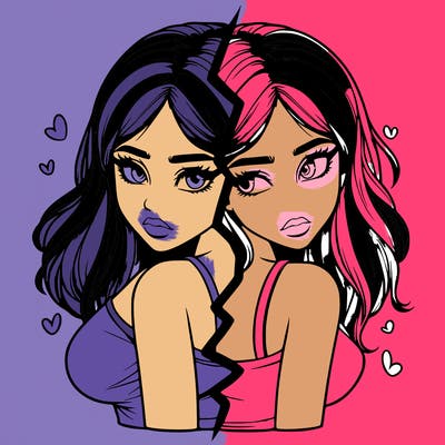 realistic girl split