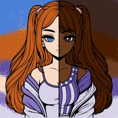 realistic girl split