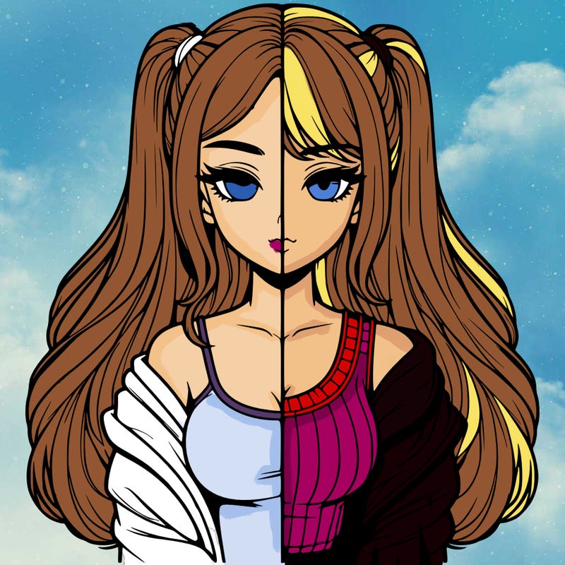 realistic girl split