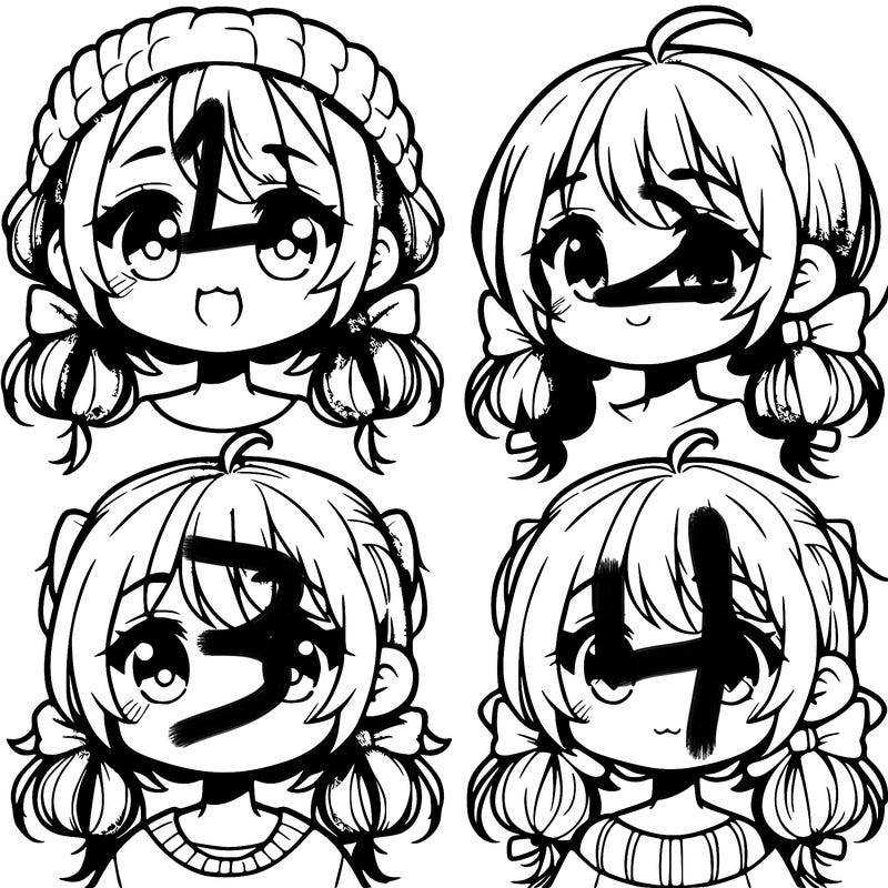 manga character girl kid