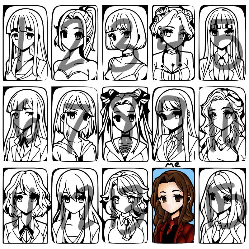 girls that look diffrent anime