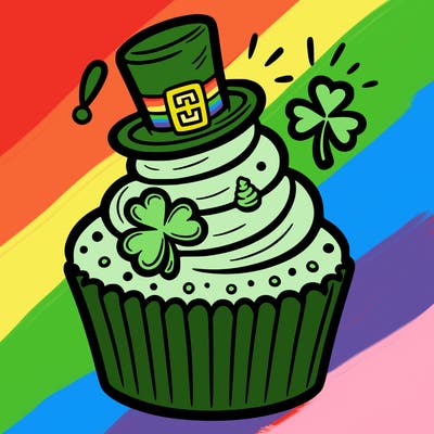 saint patrick’s day cupcake