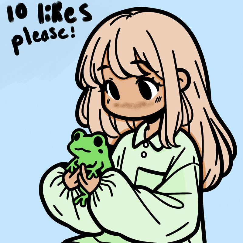 girl with long hair and a oversized shirt. and she is holding a frog