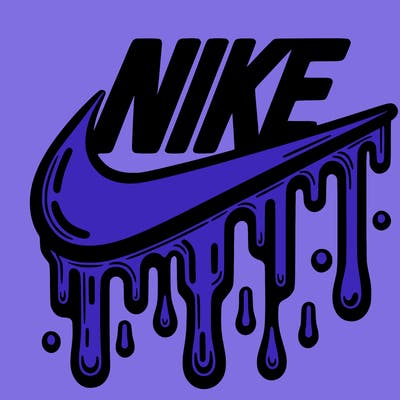 dripping nike logo