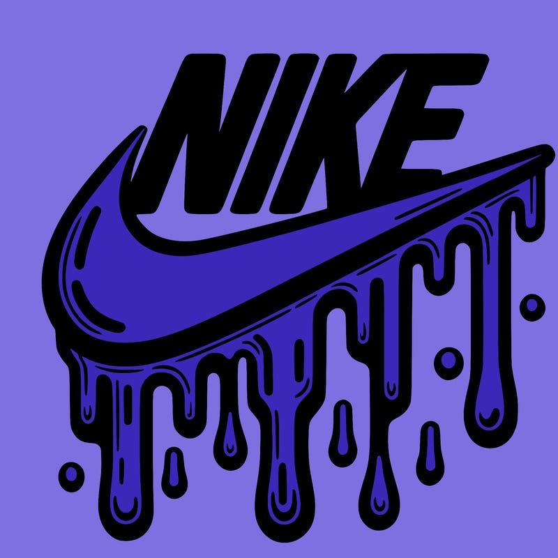 dripping nike logo