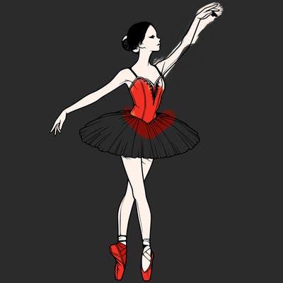 realistic ballerina