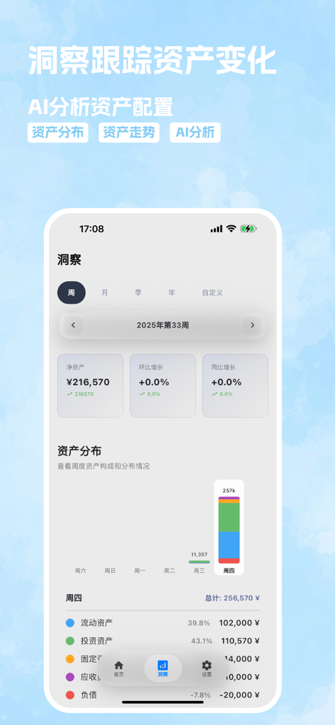 totus 多币种个人资产管理 - Personal asset distribution chart and net worth summary in the Totus app