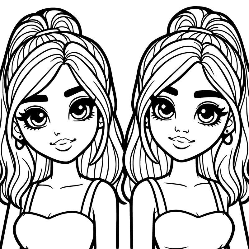 two realistic twin sisters