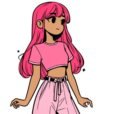 girl in a cute crop top